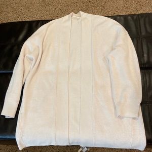 Lululemon Merino Wool-Blend ribbed long wrap sweater, size 6